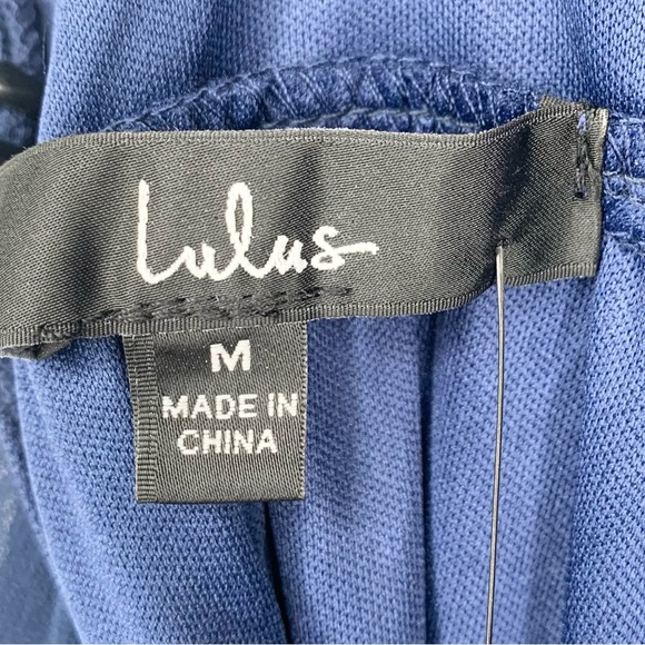 Lulus NWT Passionate Promise Navy Blue Lace Strap V Neck Maxi Dress Size Medium - Picture 7 of 11